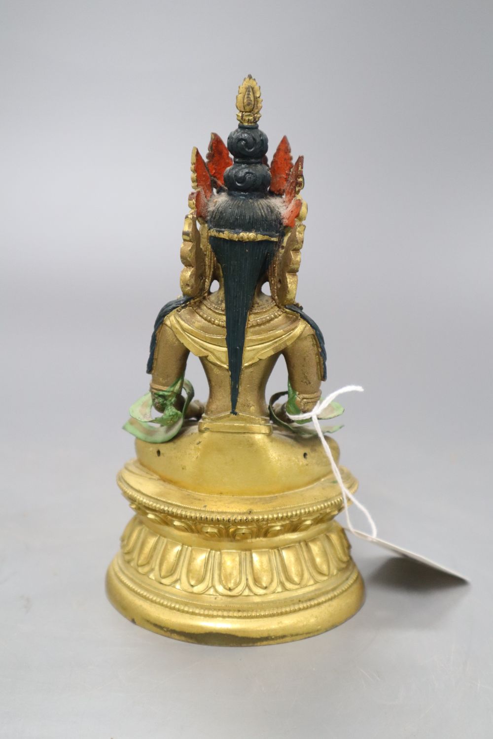 A Himalayan gilt bronze figure of Avalokiteshvara, height 18cm